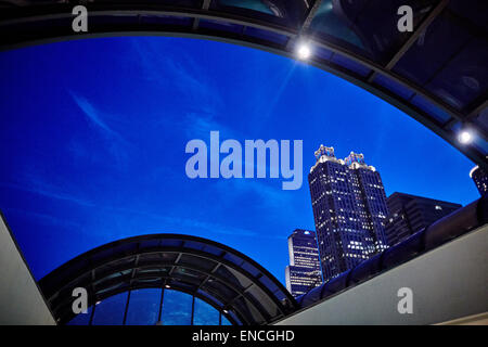 `Downtown Atlanta in Georga USA The Atlanta Marriott Marquis is a 52-story, Marriott hotel in Atlanta, Georgia. Pictured view of Stock Photo